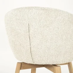 Eleonora Eetkamerstoelen|Livia Eetkamerstoel Beige stof