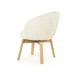 Eleonora Eetkamerstoelen|Livia Eetkamerstoel Beige stof