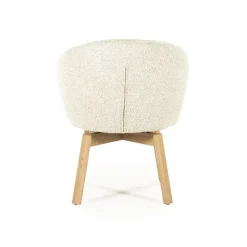 Eleonora Eetkamerstoelen|Livia Eetkamerstoel Beige stof