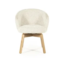 Eleonora Eetkamerstoelen|Livia Eetkamerstoel Beige stof