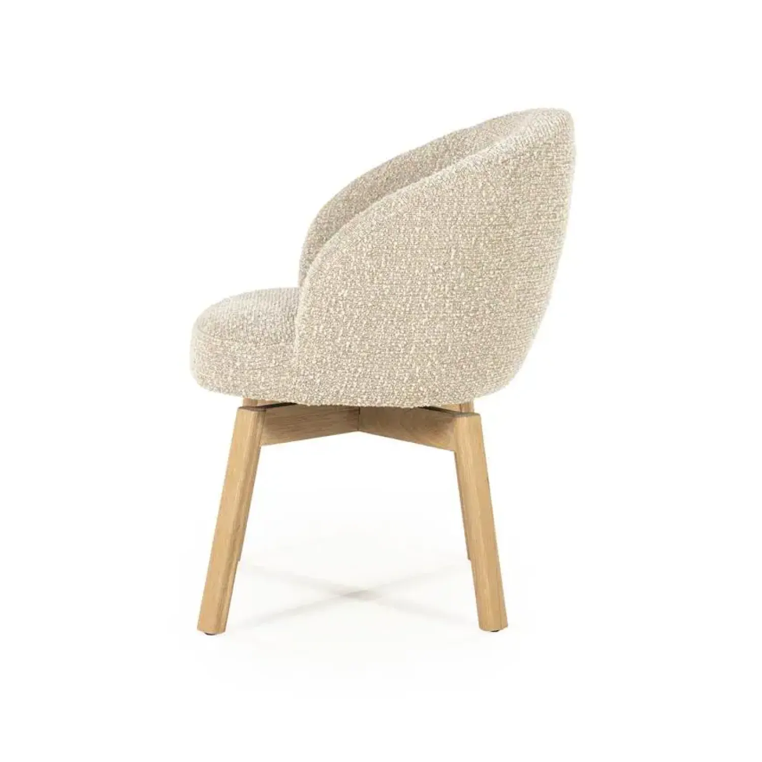 Eleonora Eetkamerstoelen|Livia Eetkamerstoel Taupe stof