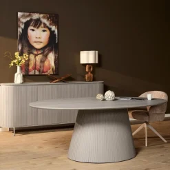 Furndea Eettafels|Livia Eettafel Ovaal Taupe 210cm