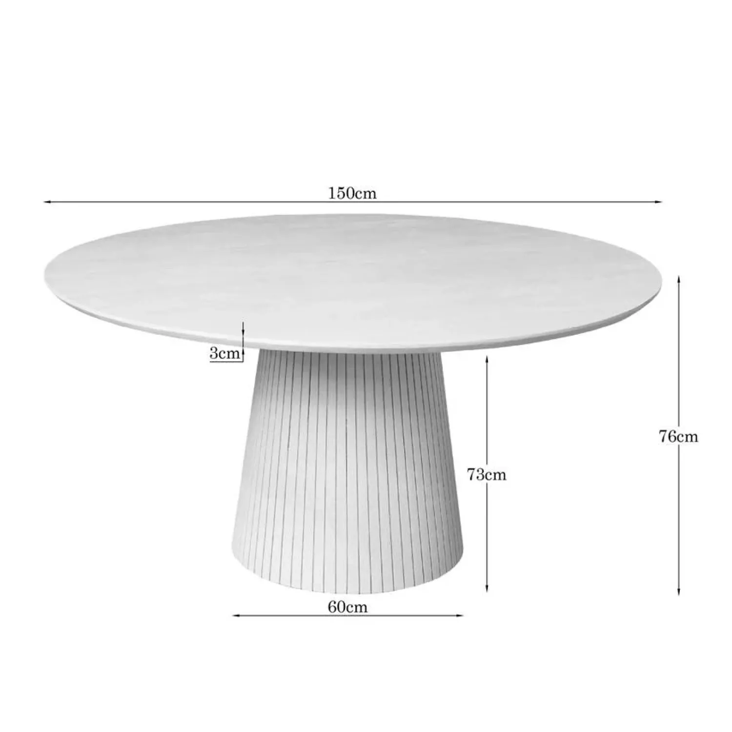 Furndea Eettafels|Livia Eettafel Rond Zand 150cm
