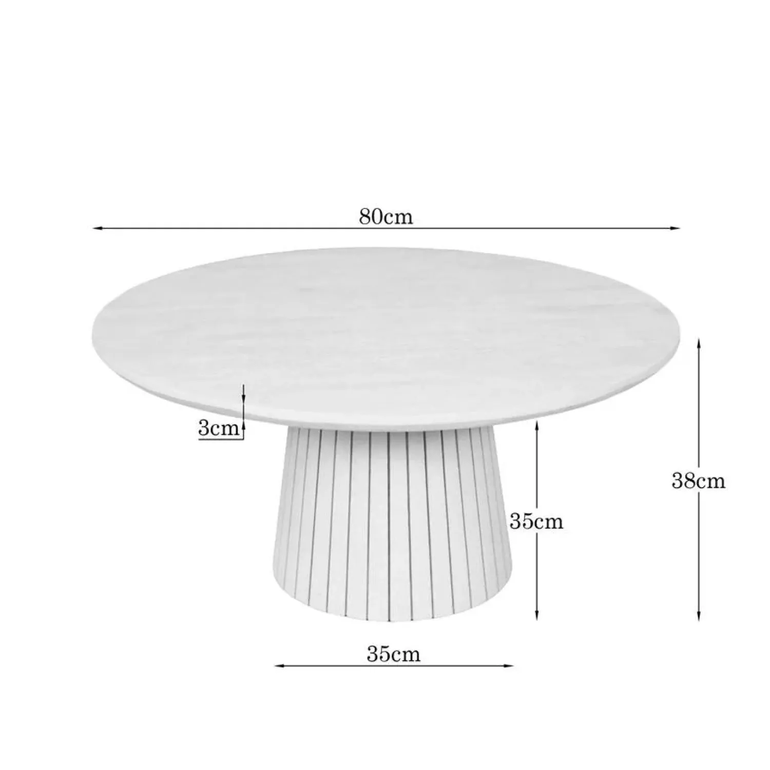 Furndea Salontafels|Livia Salontafel Rond Zand 80cm