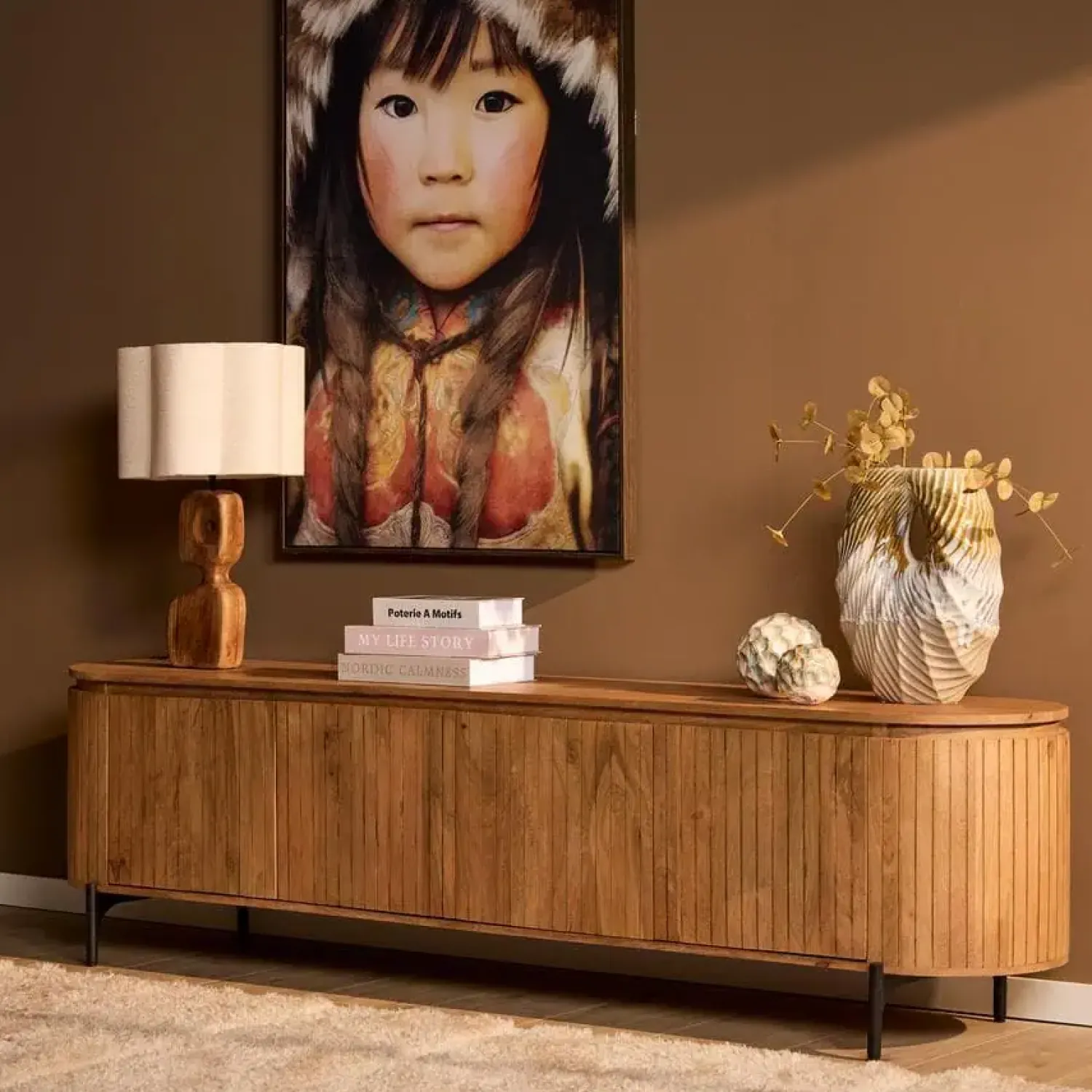 Furndea Industriele Kasten|Tv Meubels|Livia Tv meubel Naturel 210cm