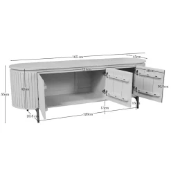 Furndea Industriele Kasten|Tv Meubels|Livia Tv meubel Zand 165cm