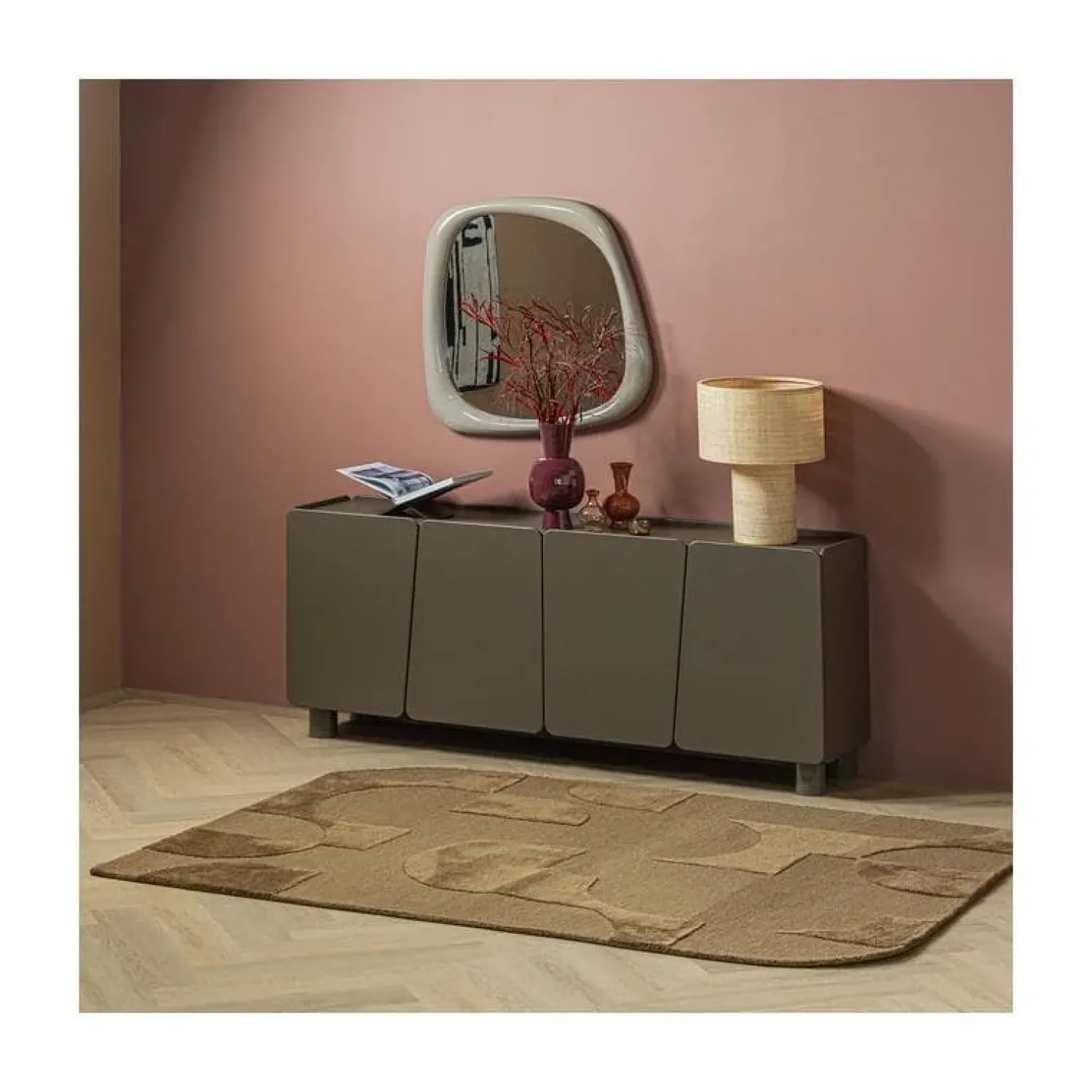 WOOOD Vloerkleden|Livo Vloerkleed Bruin 170x240cm