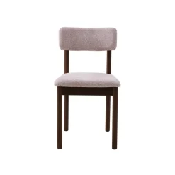 LykkeHome Eetkamerstoelen|Lize Eetkamerstoel zand met espresso poot