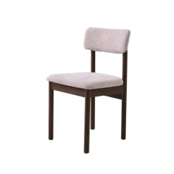 LykkeHome Eetkamerstoelen|Lize Eetkamerstoel zand met espresso poot