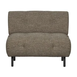 WOOOD Fauteuils|Lloyd Fauteuil grof geweven donkerbruin melange