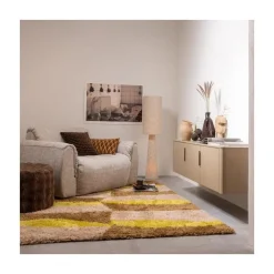 WOOOD Vloerlampen|Loft 2-lichts Vloerlamp metaal/bouclé naturel met stippen