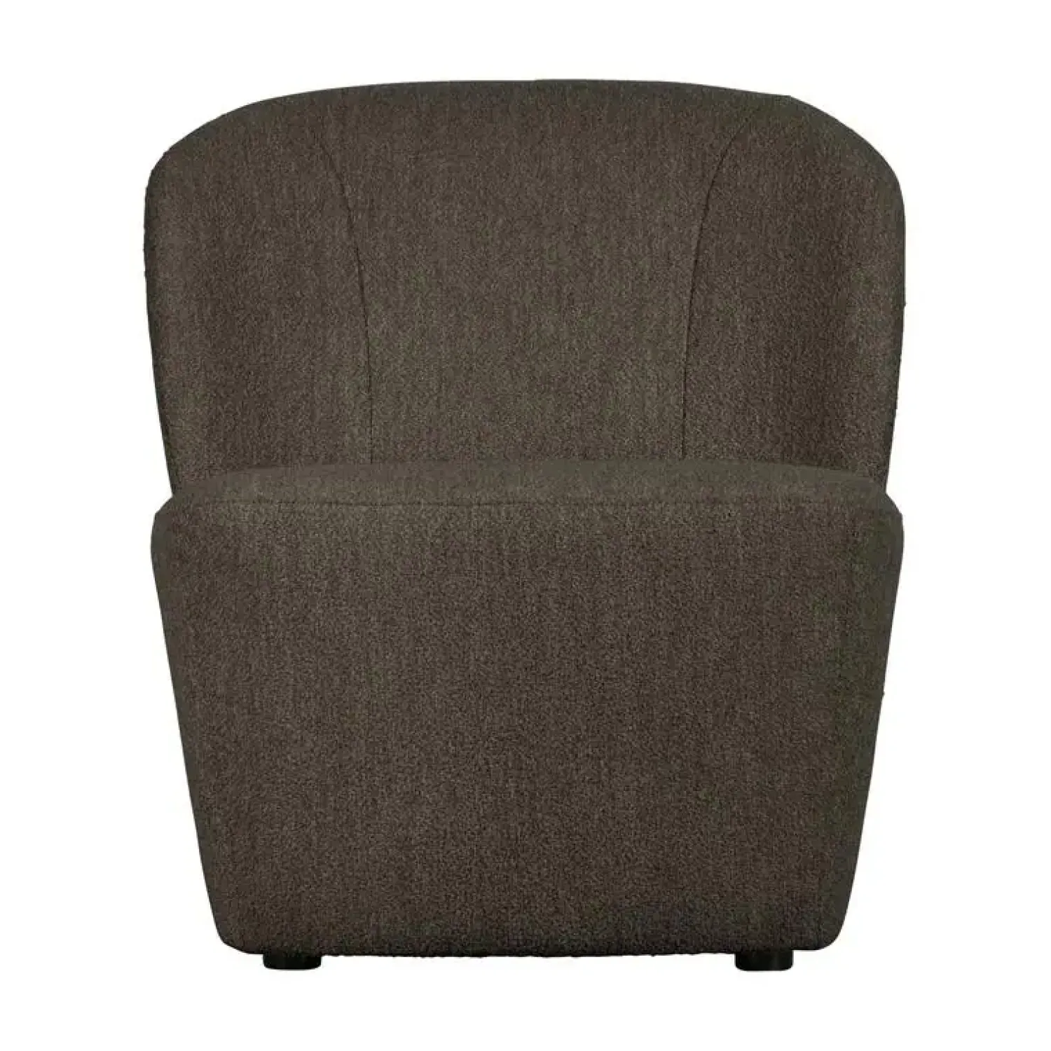 vtwonen Fauteuils|Lofty Fauteuil bouclé bruin