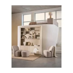 vtwonen Fauteuils|Lofty Fauteuil bouclé grijs