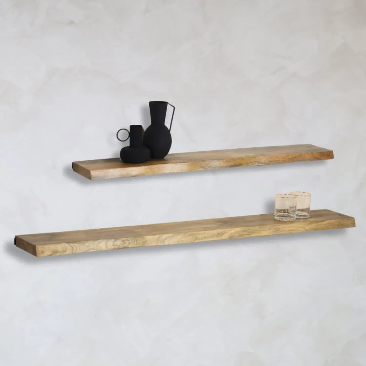 Decor 88 Wandplanken|Wandrekken|Londo wandplank zwevend 120cm Mangohout