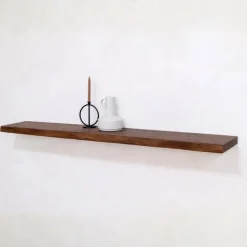 Vane Living Wandplanken|Wandrekken|Londo Wandplank zwevend Walnoot Mangohout 120cm