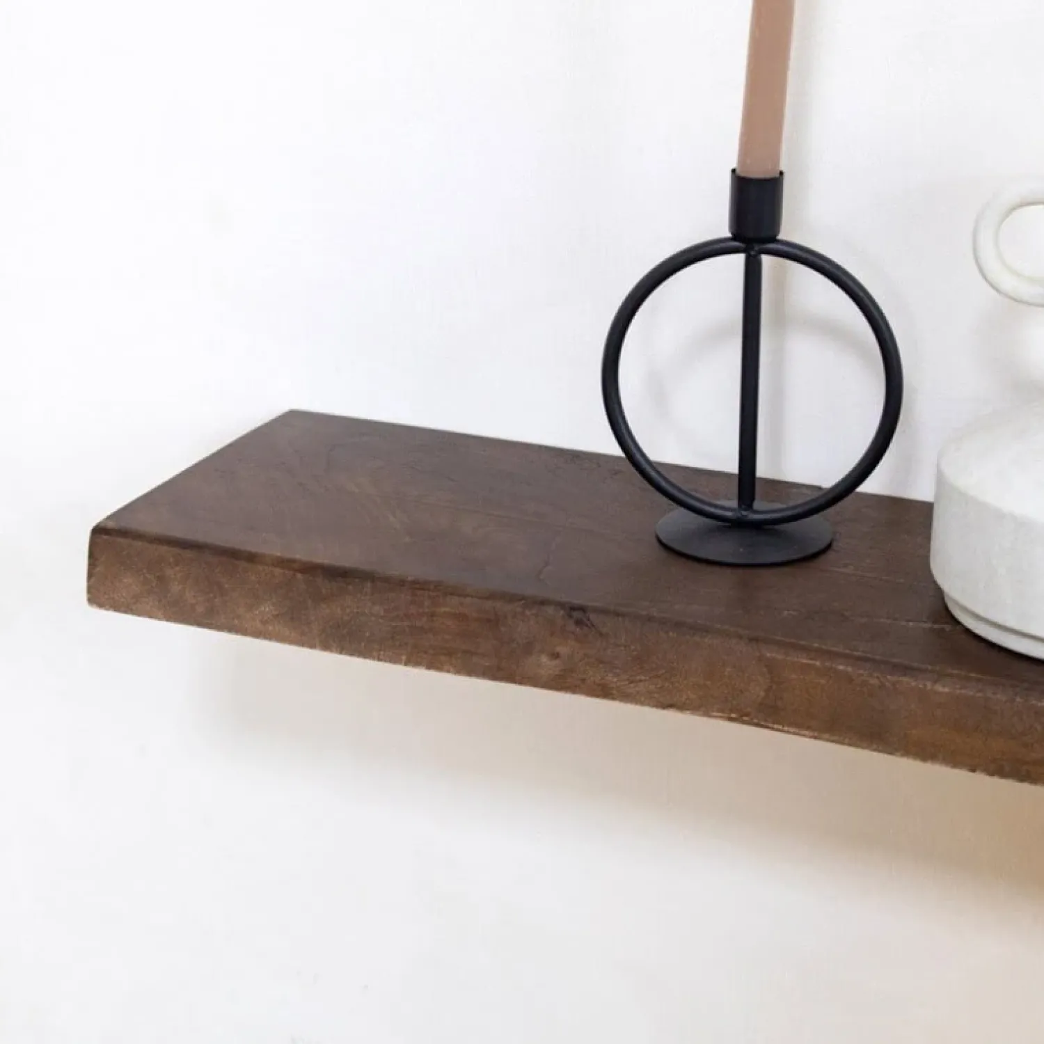 Vane Living Wandplanken|Wandrekken|Londo Wandplank zwevend Walnoot Mangohout 40cm