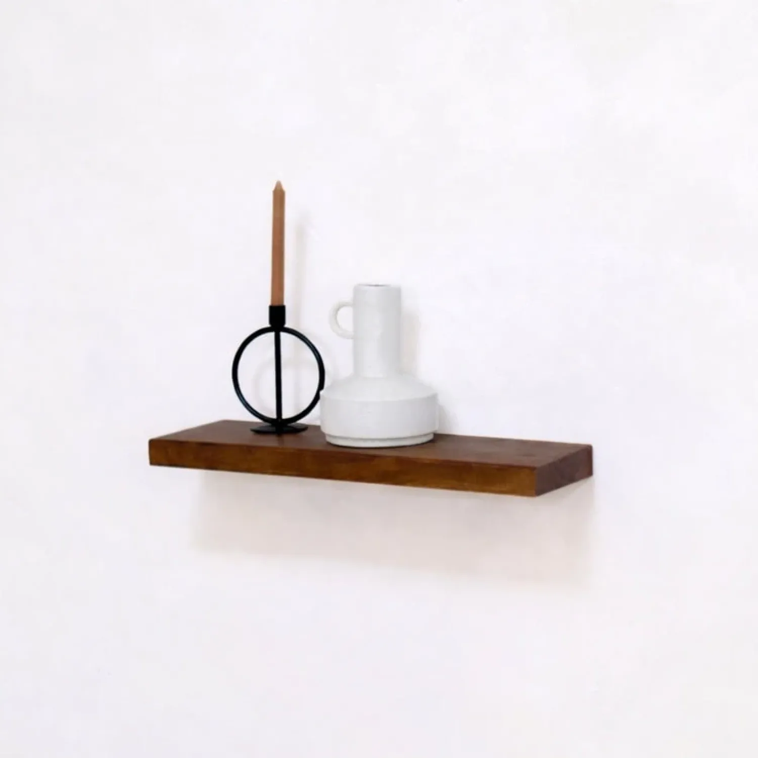 Vane Living Wandplanken|Wandrekken|Londo Wandplank zwevend Walnoot Mangohout 40cm