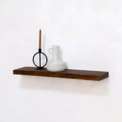 Vane Living Wandplanken|Wandrekken|Londo Wandplank zwevend Walnoot Mangohout 60cm
