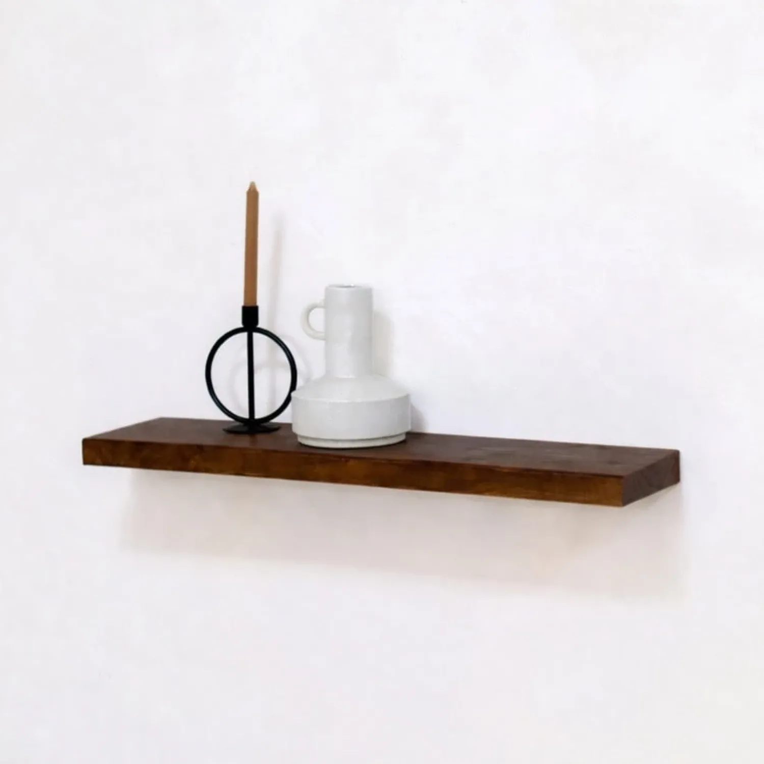 Vane Living Wandplanken|Wandrekken|Londo Wandplank zwevend Walnoot Mangohout 60cm
