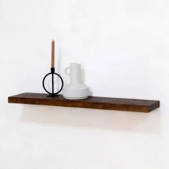 Vane Living Wandplanken|Wandrekken|Londo Wandplank zwevend Walnoot Mangohout 80cm