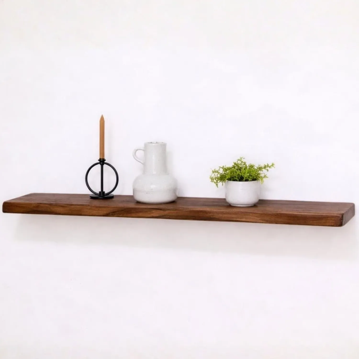 Vane Living Wandplanken|Wandrekken|Londo Wandplank zwevend Walnoot Mangohout 100cm