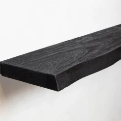 Cavetown Wandplanken|Wandrekken|Londo wandplank zwevend Zwart Mangohout 80cm