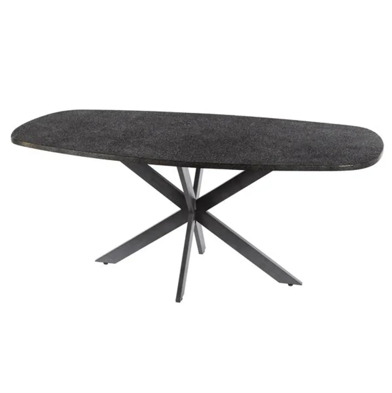 Kalfort Eettafels|Lopez Eettafel deens ovaal Metallic grijs 215cm