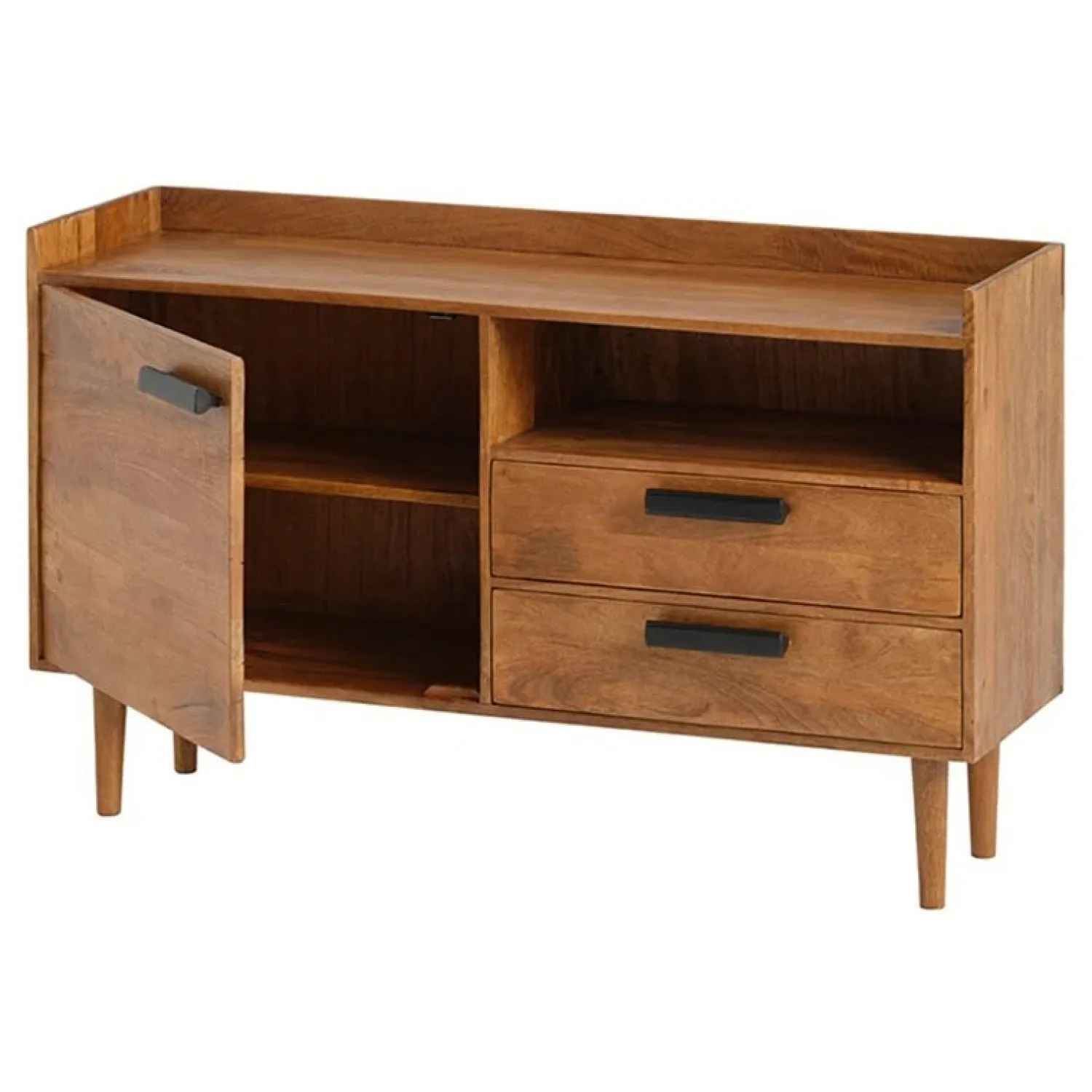 Mysons Dressoirs|Industriele Kasten|Lordara Commode 130cm met 1 deur, 2 lades en 1 open vak