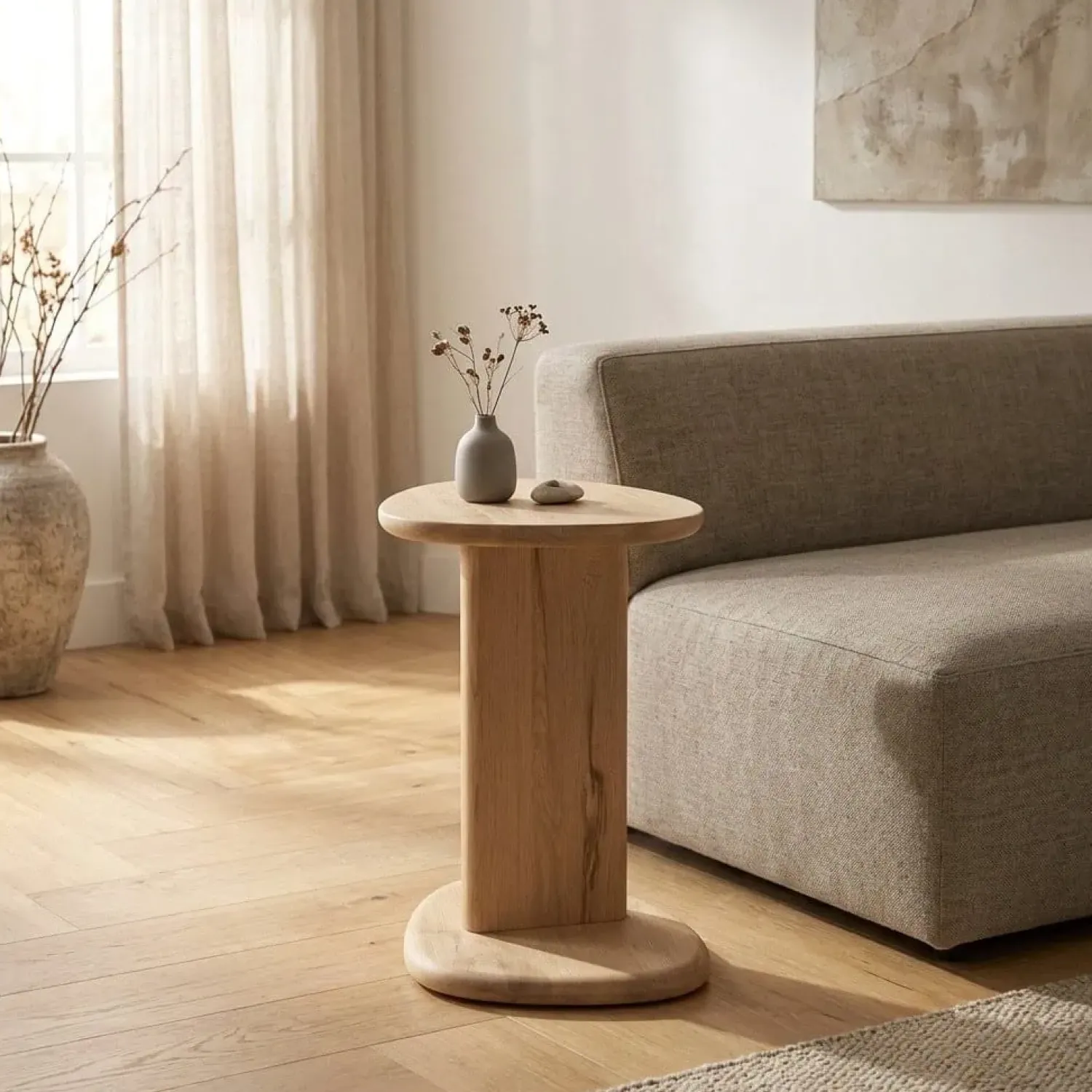 Eleonora Bijzettafels|Lori Bijzettafel Naturel 46cm