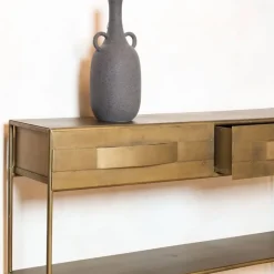 PTMD Sidetables|Loua sidetable goud 119,5cm