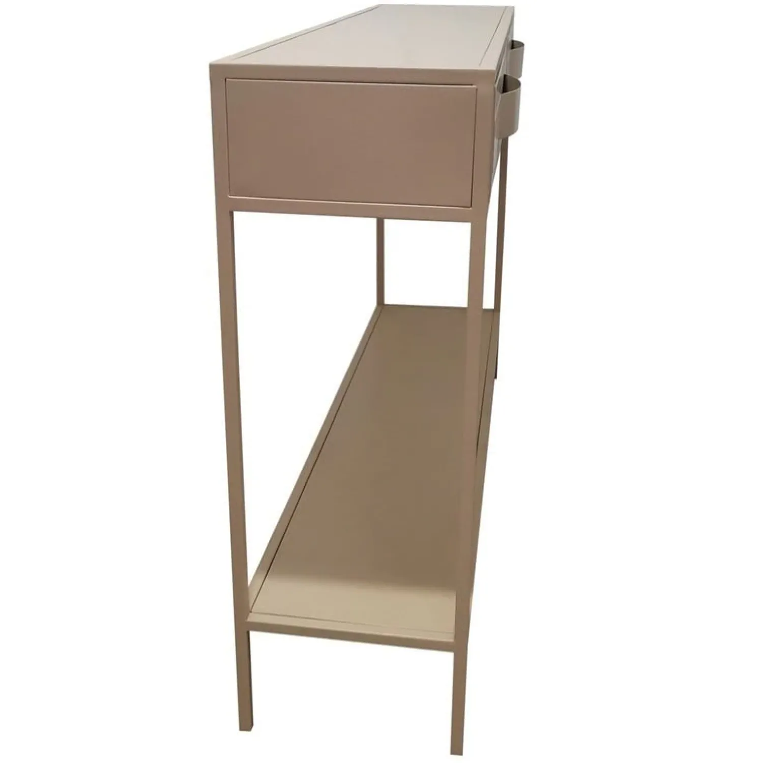 PTMD Sidetables|Loua Sidetable Zand Metaal 120cm
