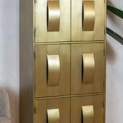 PTMD Wandkasten|Vakkenkasten|Loua wandkast goud 62cm