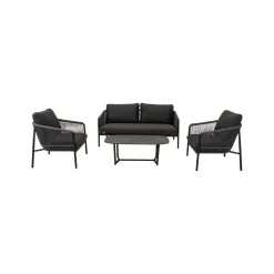 Lesli Living Loungeset|Loungeset Osaka zwart
