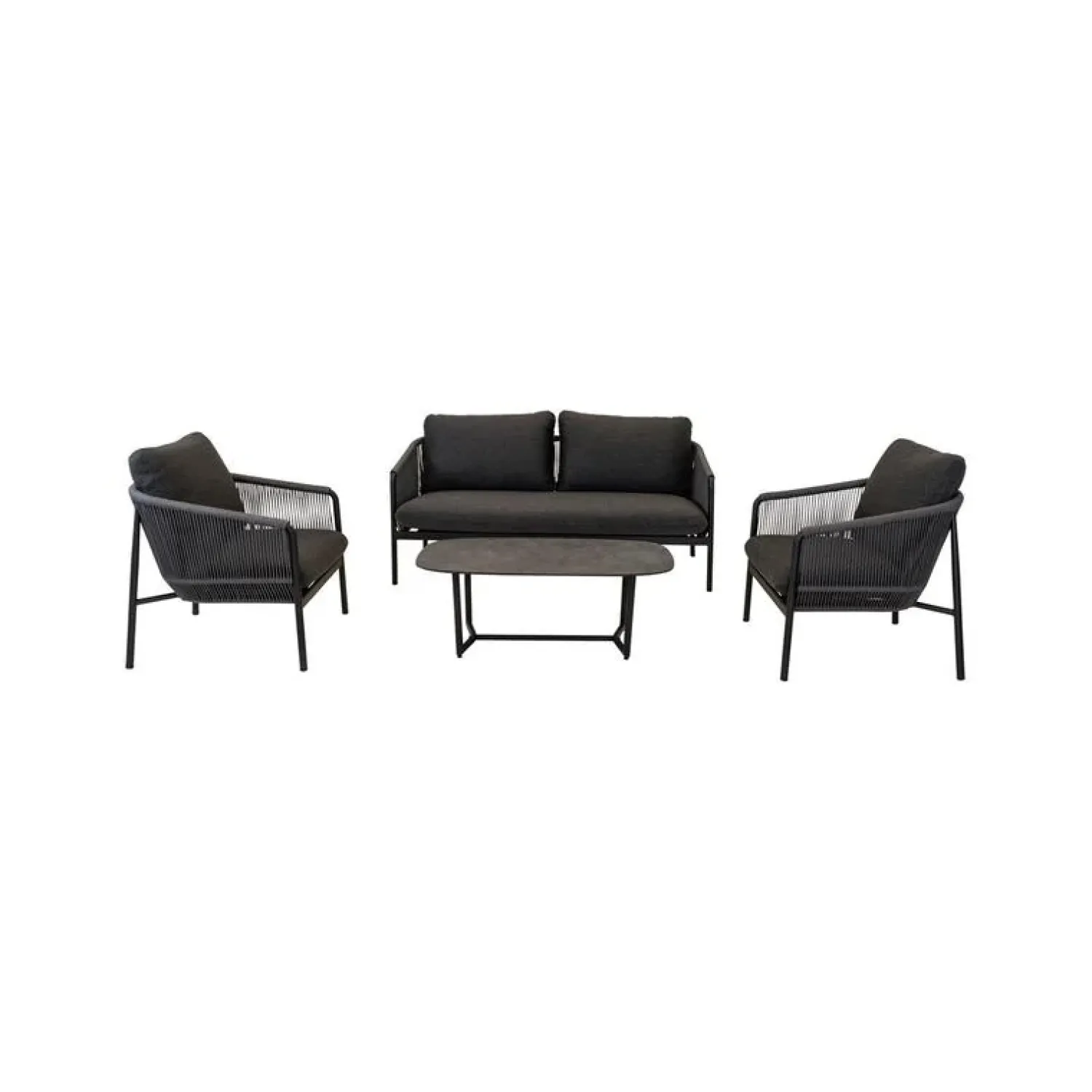 Lesli Living Loungeset|Loungeset Osaka zwart