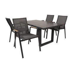 Lesli Living Tuintafels|Loungetafel hoog Monaco Noir 140cm