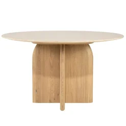Eleonora Eettafels|Lova Eettafel Rond Naturel travertin 130cm