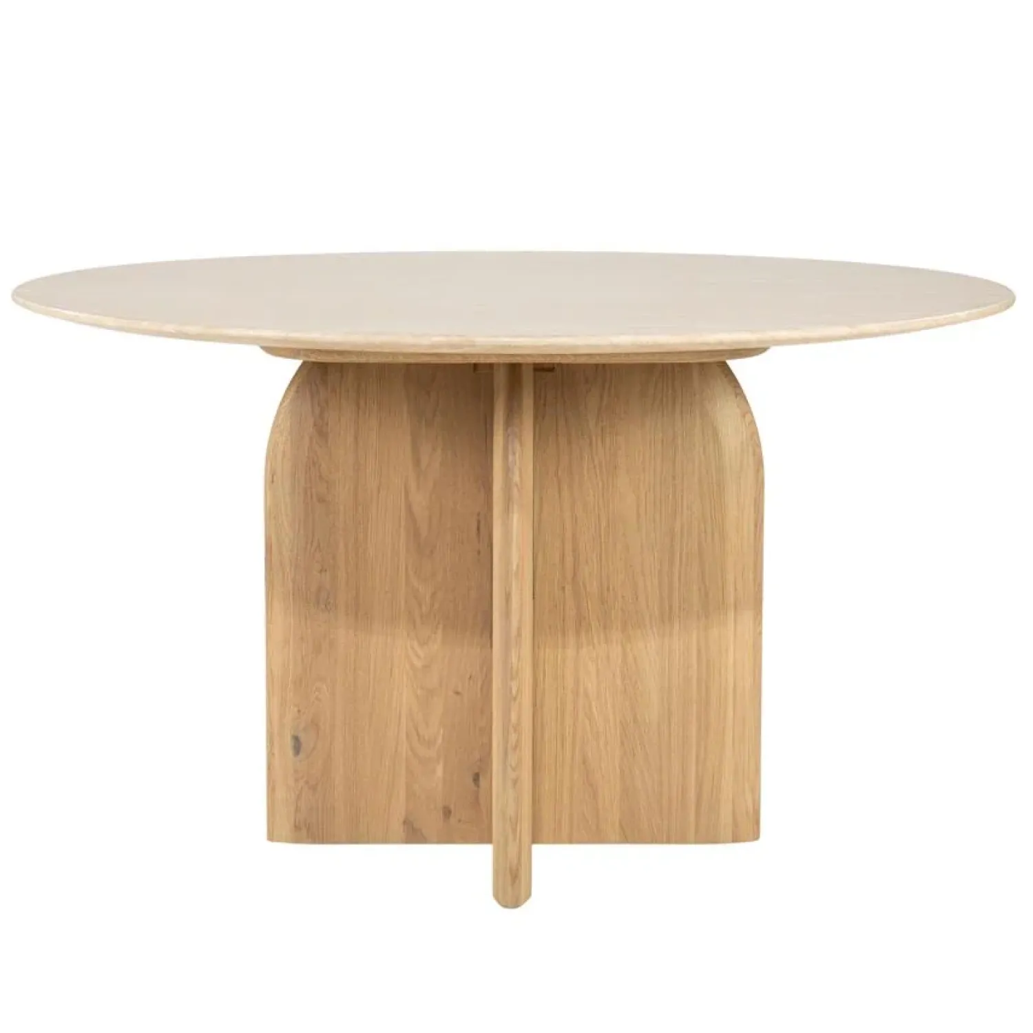 Eleonora Eettafels|Lova Eettafel Rond Naturel travertin 130cm
