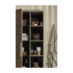 WOOOD Wandkasten|Industriele Kasten|Lowen Opbergkast Dennenhout Mud 100cm
