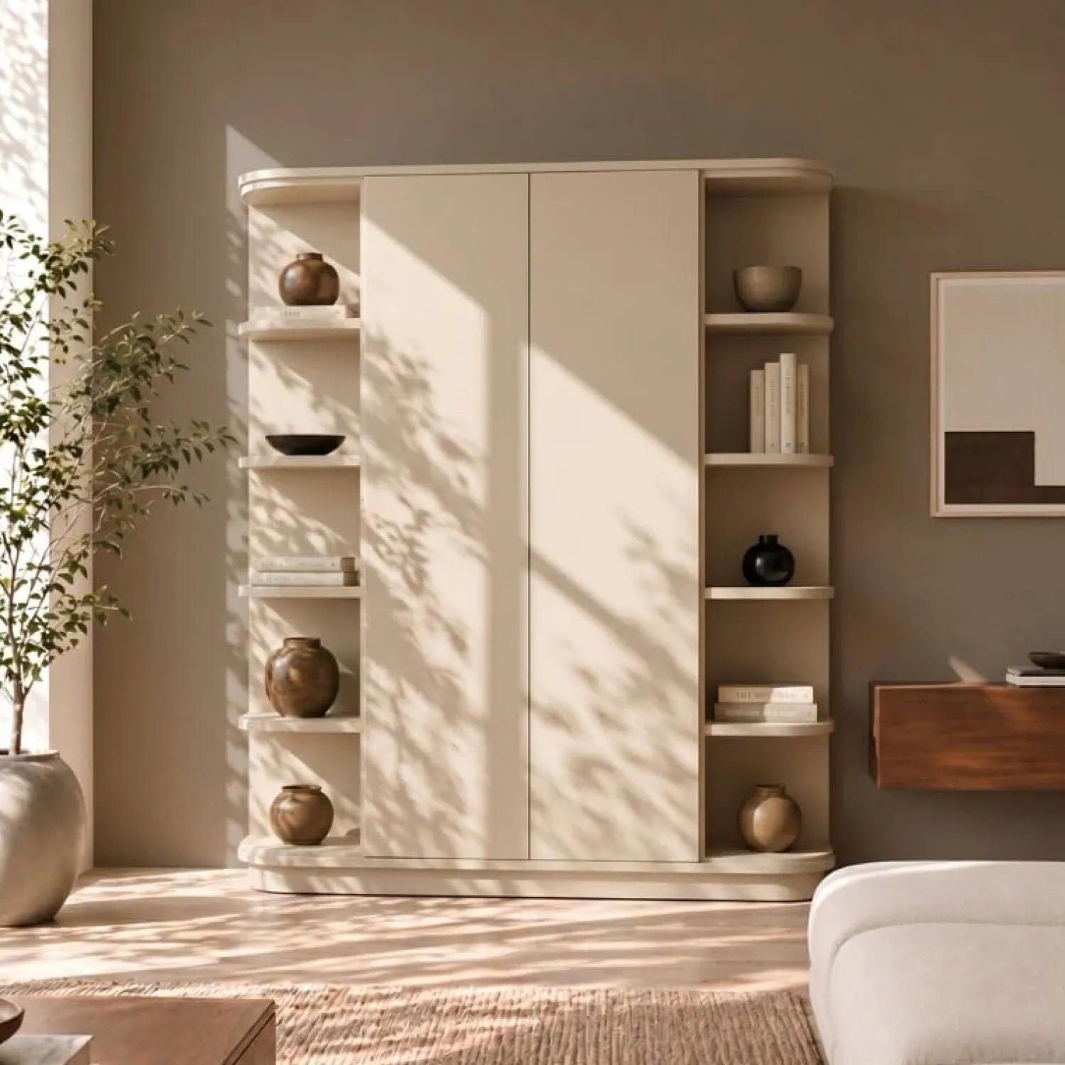 Vane Living Boekenkasten|Industriele Kasten|Luca Boekenkast Zand 160cm