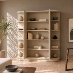 Vane Living Boekenkasten|Industriele Kasten|Luca Boekenkast Zand 160cm