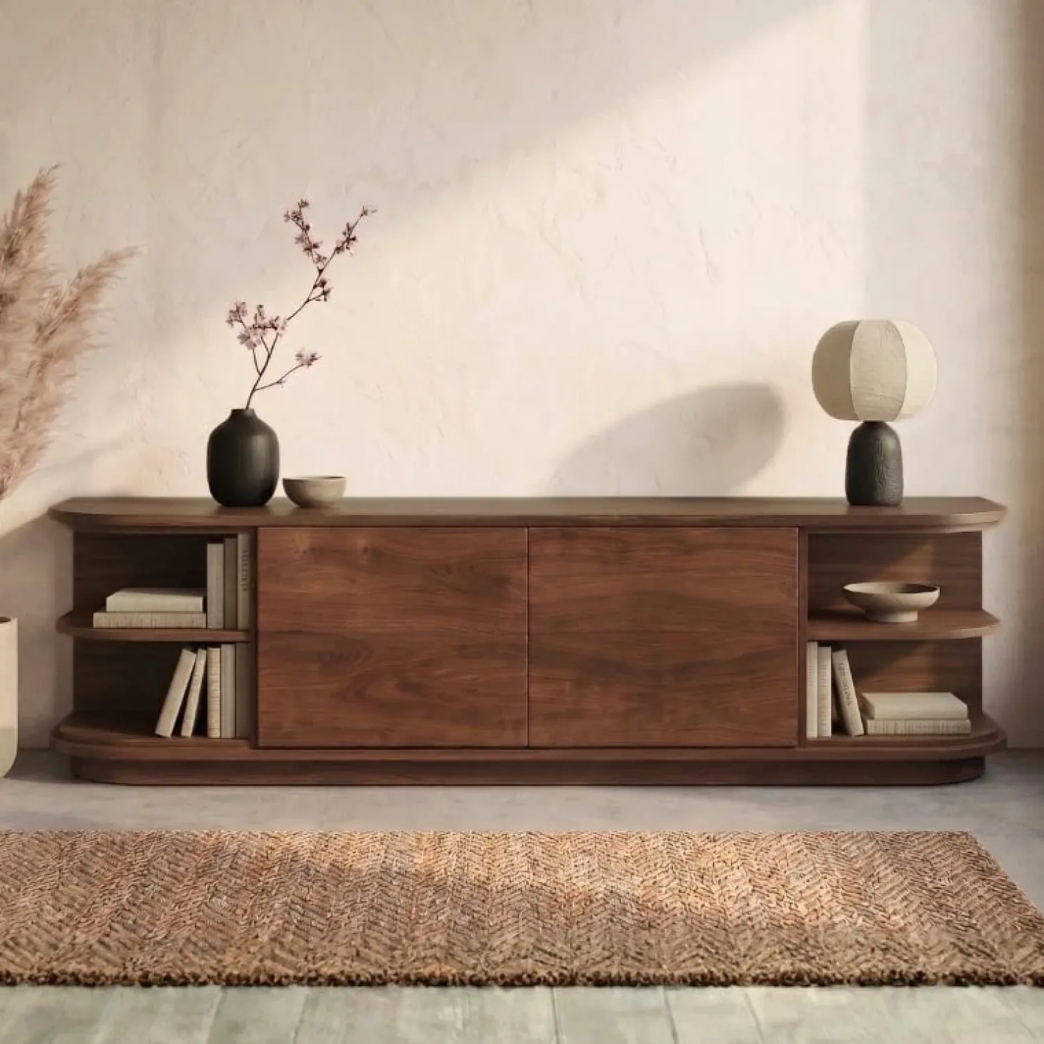 Vane Living Dressoirs|Industriele Kasten|Luca Dressoir walnoot 205cm
