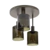 Kalfort Plafondlampen|Luca 3-lichts Plafondlamp Bruin