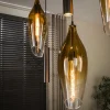 Kalfort Hanglampen|Glazen Hanglamp|Lucario 7-lichts Hanglamp bruin-shaded
