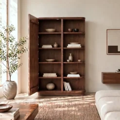 Vane Living Wandkasten|Industriele Kasten|Luca Wandkast walnoot 110cm