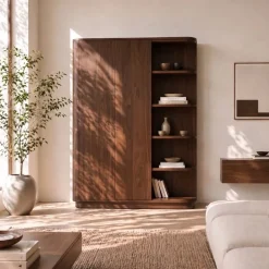Vane Living Wandkasten|Industriele Kasten|Luca Wandkast walnoot 160cm