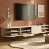 Vane Living Industriele Kasten|Tv Meubels|Luca zwevend Tv meubel Zand 190 cm