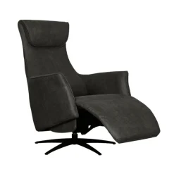 Label51 Fauteuils|Lund Elektrische Fauteuil Antraciet Microleder
