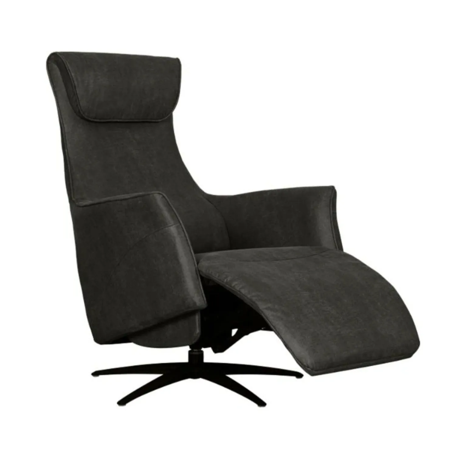 Label51 Fauteuils|Lund Elektrische Fauteuil Antraciet Microleder
