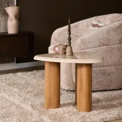 Furndea Salontafels|Lunea Salontafel Creme Marmer 60 cm