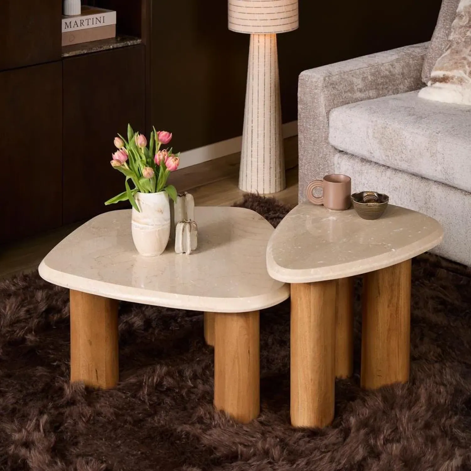Furndea Salontafels|Lunea Salontafel Creme Marmer 84 cm